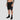 XRP Performance Shorts side view — black crypto activewear showing the straight-leg fit