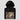 Folded black Justice Served Hoodie with a close-up of the chest print