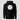 Mission to the Moon Hoodie in black, flat front view: space-agency style round seal in distressed white