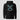 XRP No Limits Hoodie in black, flat front view: teal scan-line X with a falling-pixel effect