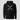 No Signal Only XRP Hoodie in black, flat front view: cRT-style glitch effect with RGB color separation