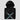 Folded black No Signal Only XRP Hoodie with a close-up of the chest print