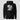 XRP Rocket Hoodie in black, flat front view: retro cartoon rocket in silver, grey and yellow